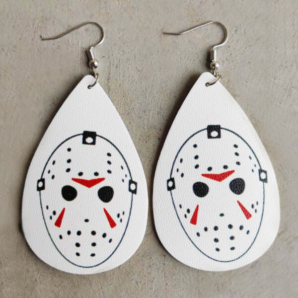 Wholesale Halloween funny PU leather earrings