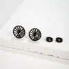 Wholesale PVD Coated 18K Gold Real Gold Plated Flower 304 Stainless Steel Simple Style Waterproof Non Tarnish Ear Studs