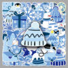 Wholesale 50pcs/pack blue winter cartoon Christmasstickers