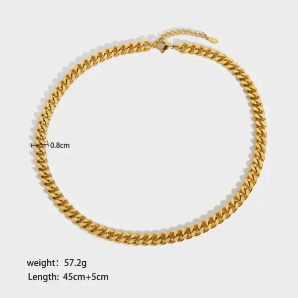 Wholesale Vacuum Plated 18K Gold Stainless Steel Basic Style Necklace For Women Casual Indoor Outdoor Wear Lobster Clasp Geometric Pattern