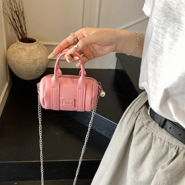 Wholesale Children's Girl Baby Pillow Bag Cylindrical Bag Simple Popular Shoulder Bag Parent-Child Style Fashionable Small Accessory Decor Bag