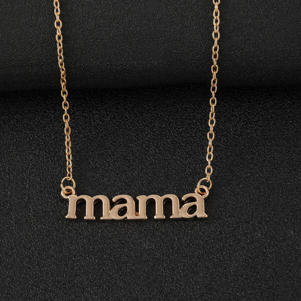Wholesale Amazon New Mother's Day mama Letter Necklace Female Niche Design Sense ins Style Simple Female Clavicle Chain
