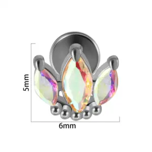 Steel Color-3 AB Horse Eyes / 1.2x8mm