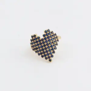 18K Golden Blue Diamond / Adjustable Opening