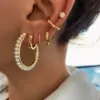 Wholesale 1 Pair Ig Style French Style Modern Style Round Plating Inlay Copper Pearl Zircon 18k Gold Plated Ear Cuffs Earrings Ear Studs