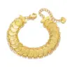 Wholesale Retro Roman Style Coin Copper Plating 18k Gold Plated Bracelets