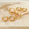 1 Pair Simple Style Solid Color Plating 304 Stainless Steel Stainless Steel Earrings