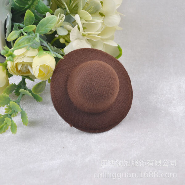 Wholesale Brushed Top Hat Hairpin Jewelry Naked Hat 7cm Hair Accessories Hat Embryo Yiwu Wholesale Decorations