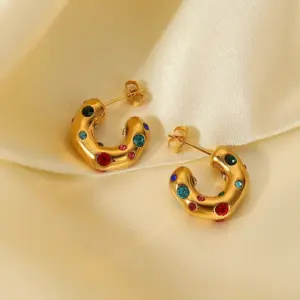 18K Gold-Colorful crystals