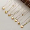 Wholesale Jewelry Simple Style Heart Shape Titanium Steel Pendant Necklace Cable Chain Snake Chain