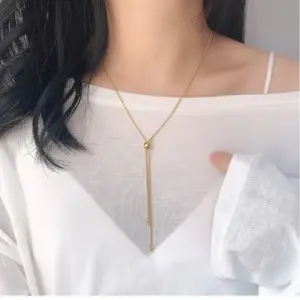 Wholesale PVD Coated Real Gold Plated 18K Gold Heart 304 Stainless Steel Titanium Steel Waterproof Non Tarnish 304 Stainless Steel Titanium Steel Necklace