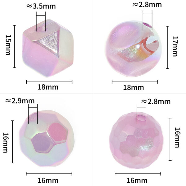 Wholesale Luminous Acrylic Faceted Beads