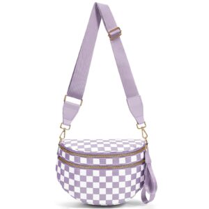 Light purple plaid / 28*11*22cm