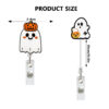 Wholesale Halloween Pumpkin Ghost Acrylic Easy Pull Buckle Easy Pull Doctor Nurse Gift Retractable Badge Scroll
