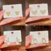 Wholesale Fashion Star Heart Shape Copper Plating Artificial Pearls Zircon Drop Earrings 1 Pair