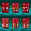Wholesale New European and American cross-border Christmas series earrings, fashionable and versatile, Christmas heart and reindeer acrylic earrings wholesale.