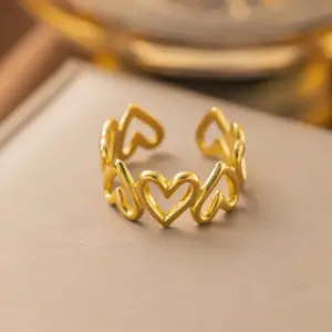 5 [Af44] Positive and Negative Love Ring / Gold