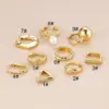Wholesale Fashion Geometric Copper Plating Inlay Pearl Zircon Ear Studs 1 Piece