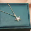 Wholesale Long-Lasting Plated Real Gold Plated 18K Gold Star 316 Stainless Steel Copper Cute Queen Bridal Waterproof Non Tarnish 316 Stainless Steel Pendant Necklace