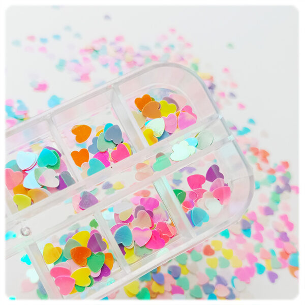 oly-8d5494b165252fc13dd8eec2063df537 Wholesale Ya Leduo 6mm Non-rous Love Looser Stationery Sandwich Filled Bead Macaron PVC Diy Jewelry Sequins