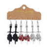 Wholesale Amazon's best-selling Halloween Sword Piercing Heart Earring Set - Retro Gothic Skull Earrings