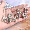 Wholesale Simple Style Classic Style Letter Copper Silver Plated Pendant Necklace In Bulk