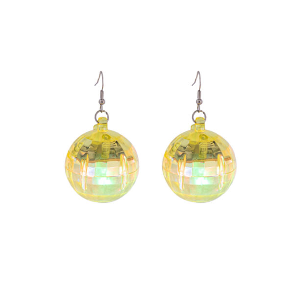 oly-8d669f797bdcb17a3bdeb9cceb9d6ea3 Wholesale Luminous Earrings Nightclub Carnival Atmosphere Laser Reflective Ball 70s Retro disco Ball Girl Elegant Earrings