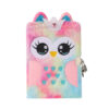 Wholesale Cartoon plush notebook with cute big eyes embroidery and lock