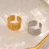 Wholesale Ion Plating (IP) 18K Gold Plated Round 304 Stainless Steel Simple Style Waterproof Non Tarnish Open Rings
