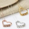 Wholesale Stainless Steel Love Beaded Necklace Mother's Day European and American Simple Personality Style Heart-Shaped Lettering Women's Necklace Pendant