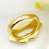 Wholesale PVD Coated Real Gold Plated 14K Gold Lips 304 Stainless Steel Artistic Waterproof Non Tarnish Rings