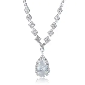 Metal Water Droplets Bridal Jewelry Sets