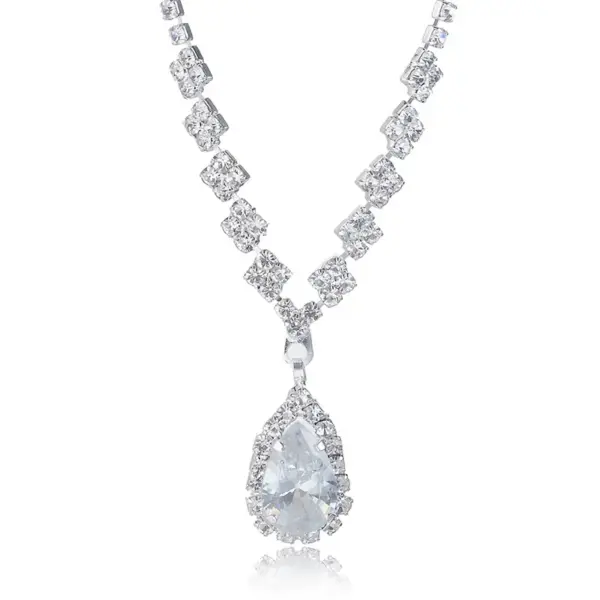 Metal Water Droplets Bridal Jewelry Sets