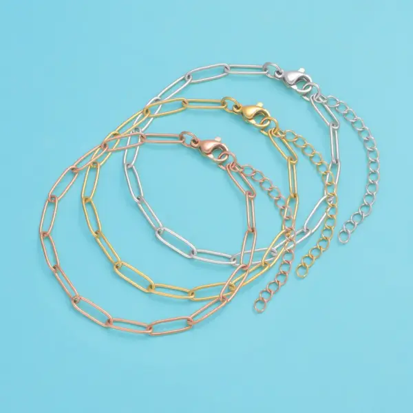 PVD Coated 18K Gold Real Gold Plated Solid Color Stainless Steel Simple Style Classic Style Waterproof Non Tarnish 304 Stainless Steel Bracelets