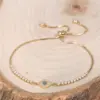 Wholesale Jewelry Fashion Geometric Copper Artificial Gemstones Diamond Bracelets