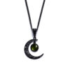 Wholesale Cross-border trade Amazon Gothic Bohemian style black silk crescent necklace factory direct sales
