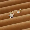 Wholesale 1 Piece Ig Style Simple Style Leaf Heart Shape Crown Plating Inlay Copper Zircon Cartilage Earrings