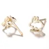 Ion Plating (IP) Real Gold Plated Letter Cat Elephant Stainless Steel Simple Style Waterproof Non Tarnish Ear Studs