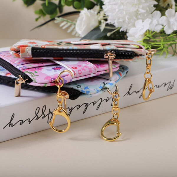 Wholesale Small Floral Card Bag Flower Printing Card Case ID Bag