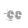 Wholesale PVD Coated C Shape Solid Color 304 Stainless Steel Simple Style Waterproof Non Tarnish Ear Cuffs
