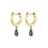 Wholesale 1 Pair IG Style Water Droplets Inlay Copper Zircon Gold Plated Drop Earrings