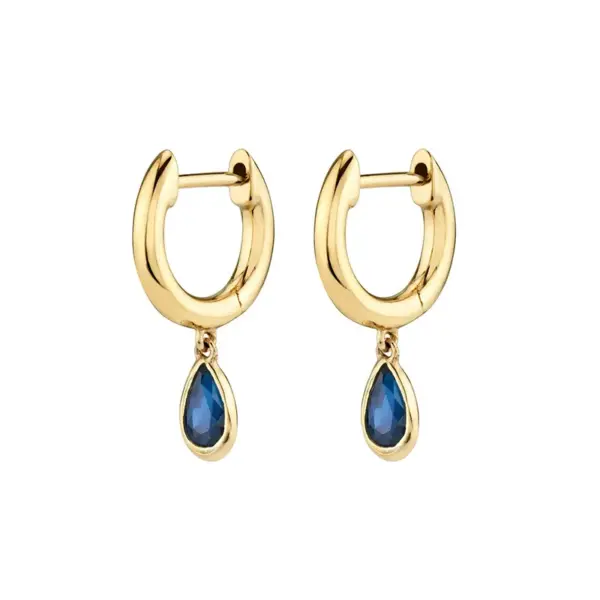 Wholesale 1 Pair IG Style Water Droplets Inlay Copper Zircon Gold Plated Drop Earrings