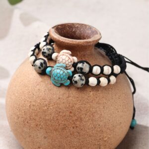 Wholesale Bohemian Vintage Turquoise Beaded Braided Bracelet