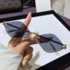 Wholesale Fashion half frame diamond sunglasses metal high-end sense 2025 new small frame modern trend catwalk European and American sunglasses