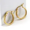 Wholesale Fashion Round Gold Plated 304 Stainless Steel 18K Gold Plated Stainless Steel Earrings