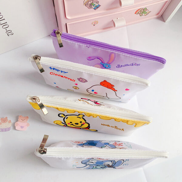 oly-8da8451ff9be8ea9556706ca7fb36d95 Wholesale Japanese Style Pencil Bag Women's Large Capacity ins Canvas Stationery Bag Stitch Pencil Bag Small Fresh Style Storage Bag Multifunctional