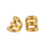 Wholesale PVD Coated Real Gold Plated 18K Gold Solid Color 304 Stainless Steel IG Style Waterproof Non Tarnish 304 Stainless Steel Ear Cuffs