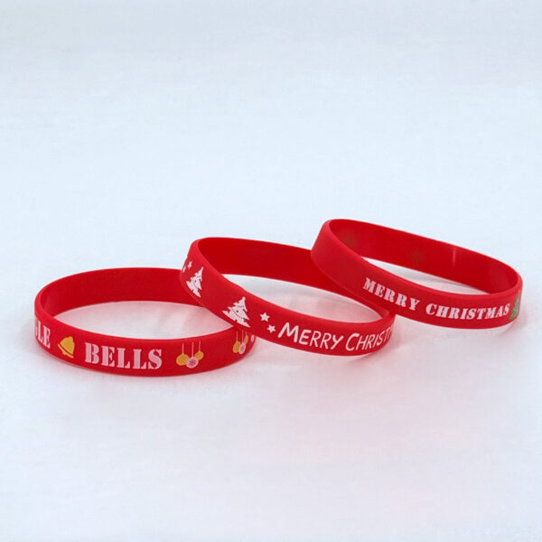 oly-8db4b0b622899a4ceae83b49b8216532 Wholesale Christmas Party Holiday Silicone Bracelet