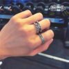 oly-8dc0a061fc45aa968d9ed1d8b9bece36 Wholesale Chiba Retro Cross Ring for Men and Women 925 Sier Old Ins Style Stylish Trendy Cool Bungee Open Ring
