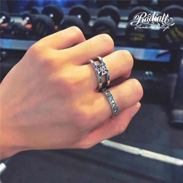 oly-8dc0a061fc45aa968d9ed1d8b9bece36 Wholesale Chiba Retro Cross Ring for Men and Women 925 Sier Old Ins Style Stylish Trendy Cool Bungee Open Ring